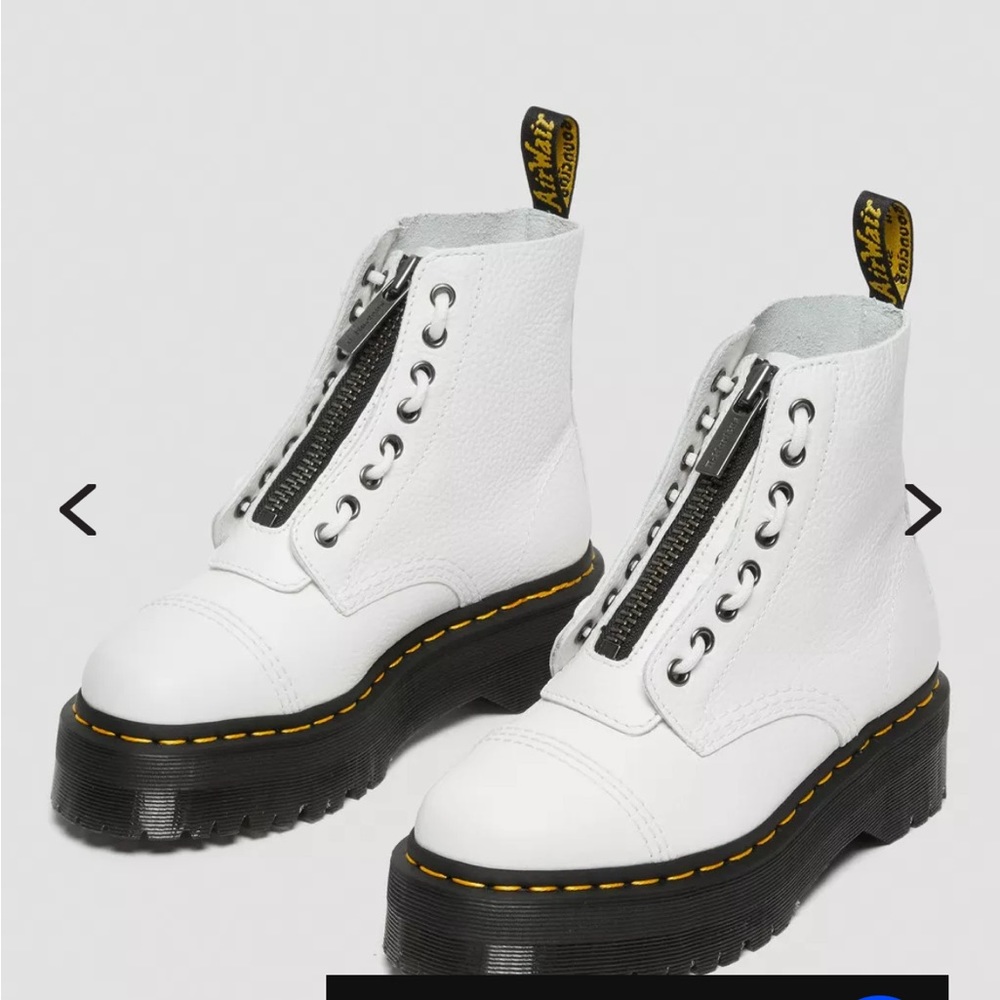 Dr. martens SINCLAIR MILLED NAPPA LEATHER PLATFORM BOOTS